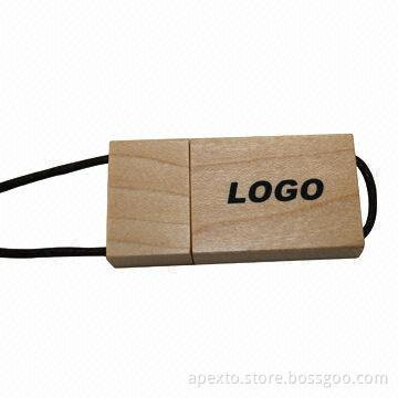 Promotional Wooden USB Flash Drive, Supports Password Protection and Bootable Function